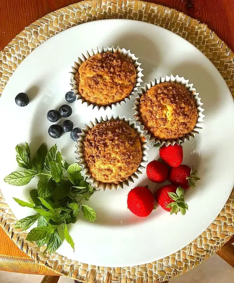 Magdalenas de avena, plátano y yogur griego