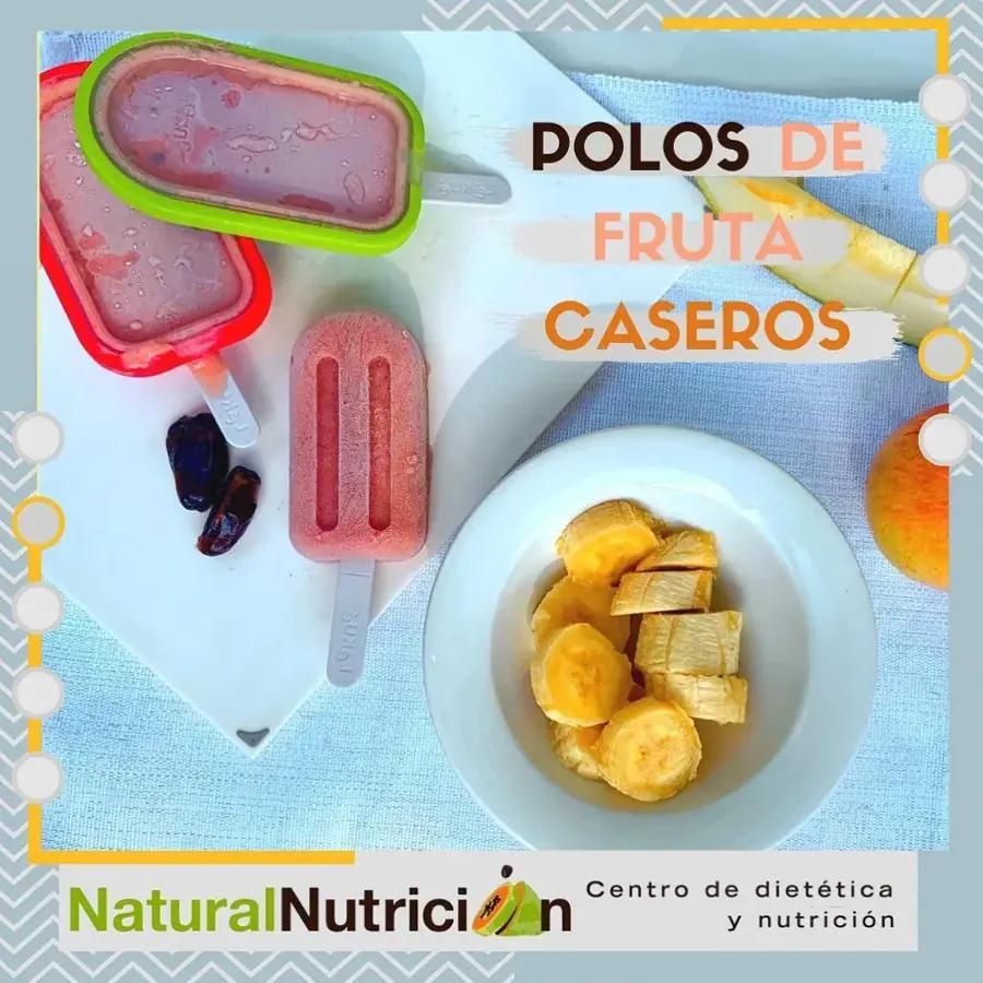 Polos de fruta y yogur sin azúcar